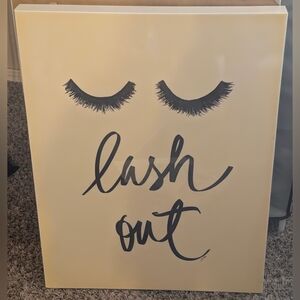 Lash Studio Decor Eyelash Wall Art “Lash Out” Beauty Salon Canvas